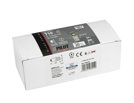 24/28V Hyper-Led 15 5 SMD x 3 chips T10 W2,1x9,5d 20 pz Busta Bianco doppia pol. 98244