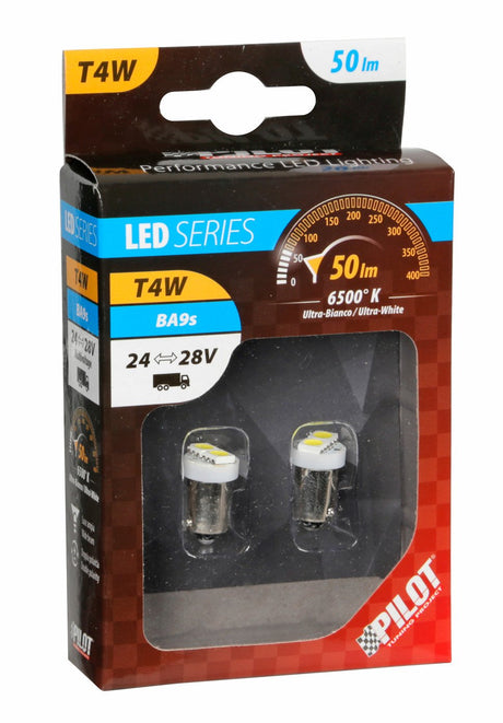 24/28V Hyper-Led 6 2 SMD x 3 chips T4W BA9s 2 pz Scatola Bianco Doppia polarità 98253