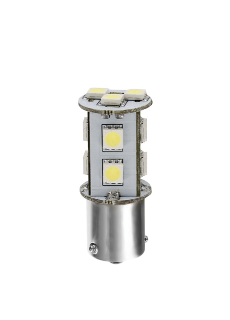 24/28V Hyper-Led 33 11 SMD x 3 chips P21W BA15s 1 pz Bianco Doppia polarità 98259