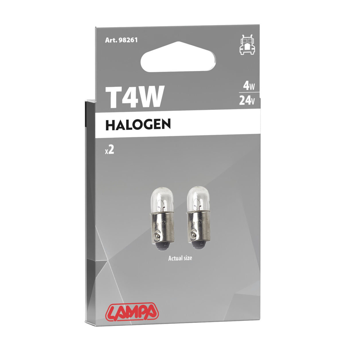 Lampa 24V Lampada micro - T4W - 4W - BA9s - 2 pz - D/Blister 98261