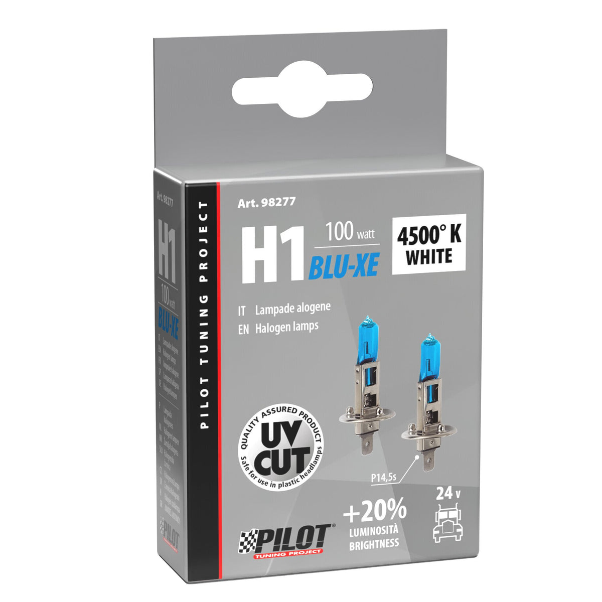 Lampa 24V Lampada alogena Blu-Xe - (H1) - 100W - P14,5s - 2 pz - D/Blister 98277