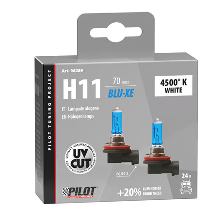 Lampa 24V Lampada alogena Blu-Xe - H11 - 70W - PGJ19-2 - 2 pz - D/Blister 98289