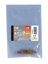 Pilot 24-30V Led series 6 Led SMD T10 W2,1x9,5d 2 pz Busta Arancio res. inc.