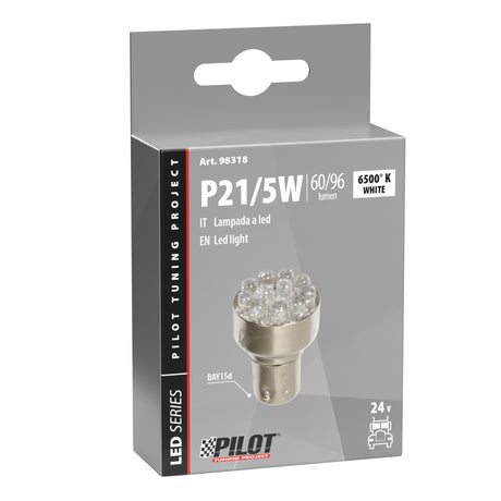 Lampa 24V Lampada Multi-Led 12 Led (P21/5W) BAY15d 1 pz D/Blister Bianco 98318