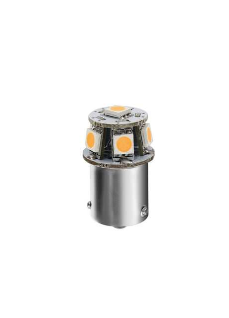 24/28V Hyper-Led 18 6 SMD x 3 chips R5W BA15s 1 pz Arancio Doppia polarità 98330