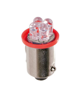 Lampa 24V Micro lampada 4 Led - (T4W) - BA9s - 2 pz - D/Blister - Rosso 98333