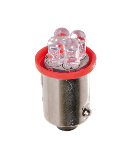 Lampa 24V Micro lampada 4 Led - (T4W) - BA9s - 2 pz - D/Blister - Rosso 98333