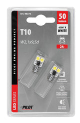 Lampa Hyper-Led 12 T10 24V SMD Bianco Doppia Polarità - 2 pz