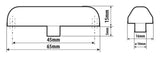 Lampa Luce Ingombro 4 LED 24V Bianca per Camion