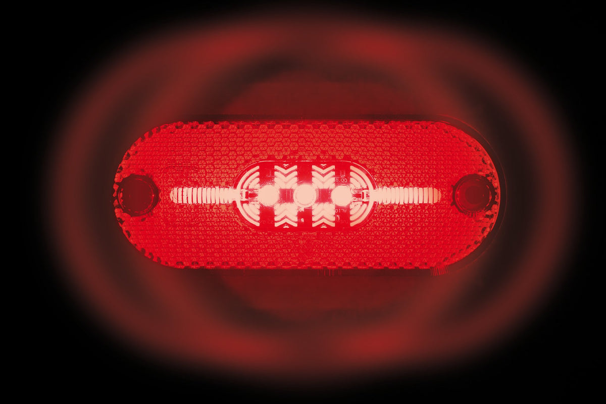 Lampa Luce perimetrale a 5 led con catarifrangente, 24V - Rosso 98386
