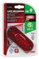 Lampa Luce perimetrale a 5 led con catarifrangente, 24V - Rosso 98386