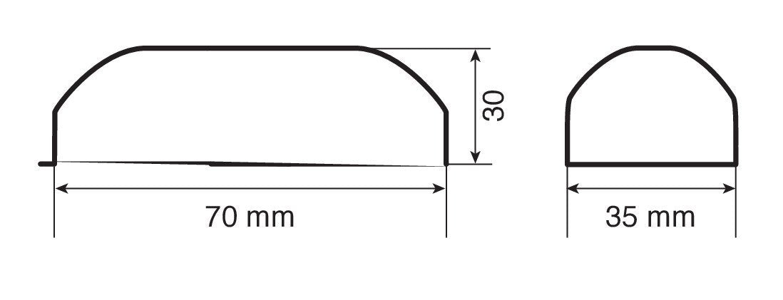 Lampa Luce ingombro a 2 Led, 24V - Bianco 8391 98391