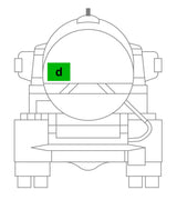 Lampa Marcatura in pvc verde con supporto adesivo - D 98447
