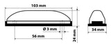 Lampa Luce Decorativa 4 LED 24V Bianco
