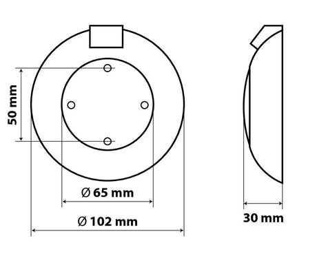 Lampa Luce di cortesia a 9/21 Led - Bianco 98462