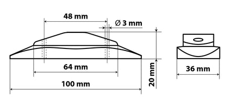 Lampa Luce ingombro a 2 Led, 24V - Arancio 8480 98480