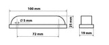 Lampa Luce ingombro a 6 Led, 24V - Bianco 98486