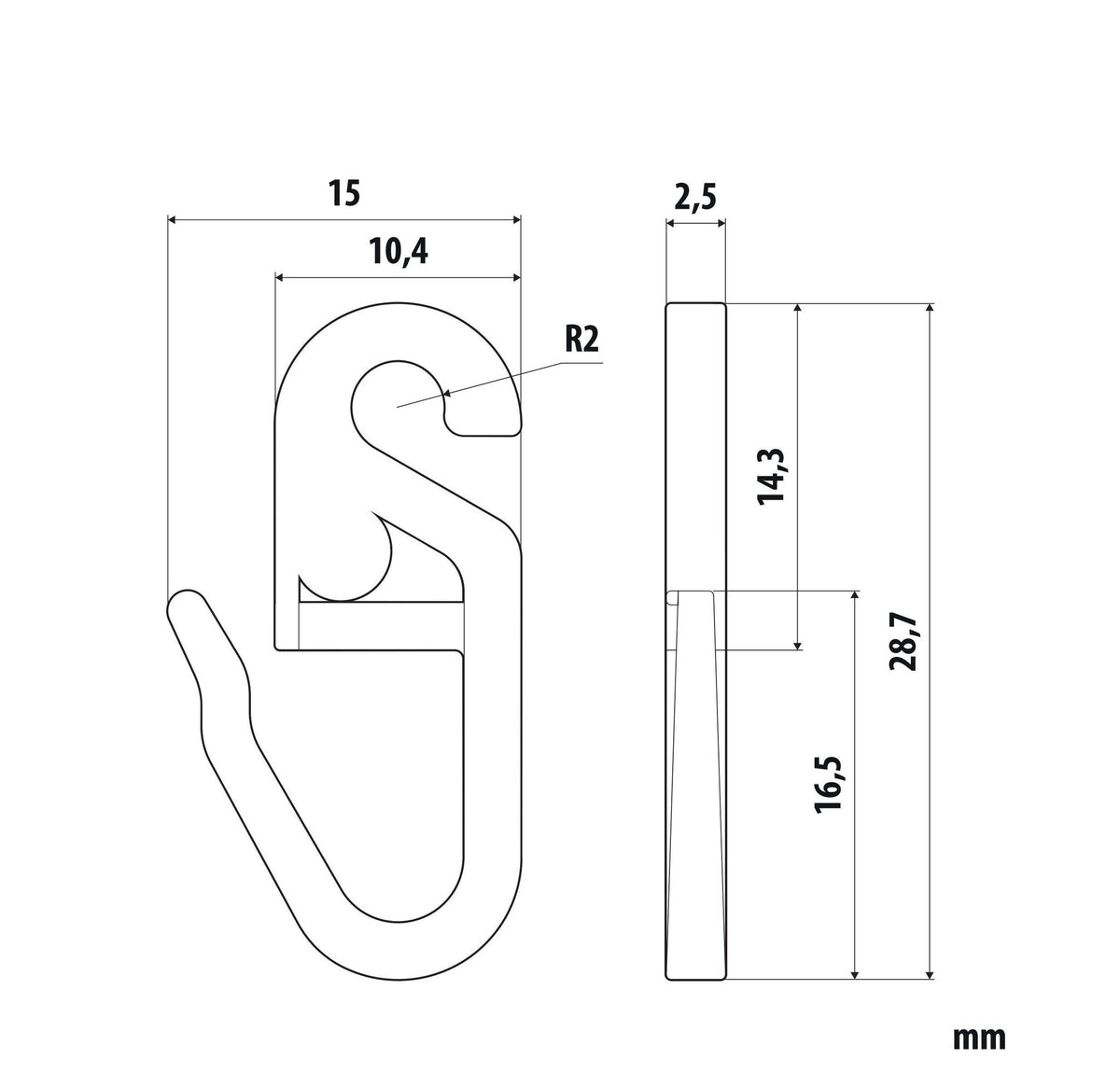 Lampa Ganci per tende - G-4 - 25 pz 98594