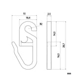Lampa Ganci per tende - G-4 - 25 pz 98594