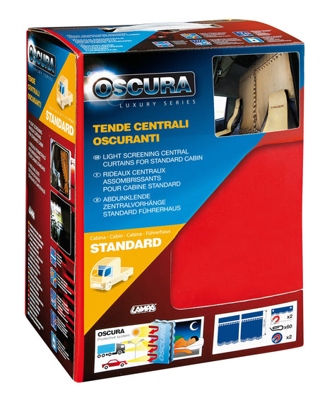 Lampa Oscura, tende centrali per camion, cabina standard - Rosso 98624