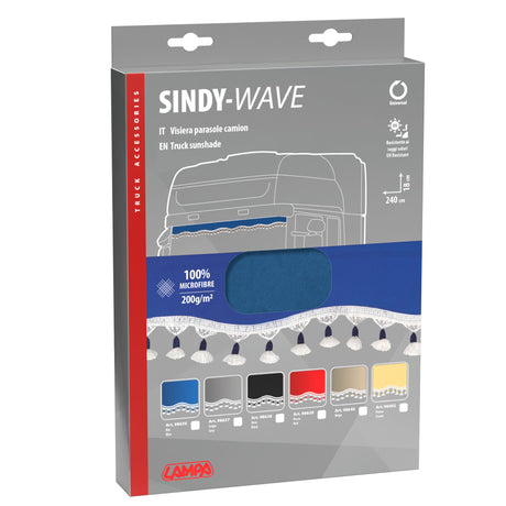 Lampa Sindy, fascia parasole in microfibra per camion - Blu 98636