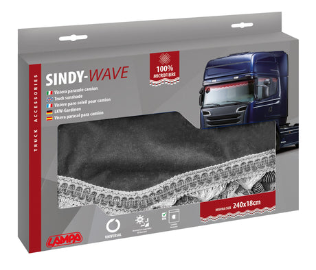 Lampa Sindy, fascia parasole in microfibra per camion - Grigio 98637