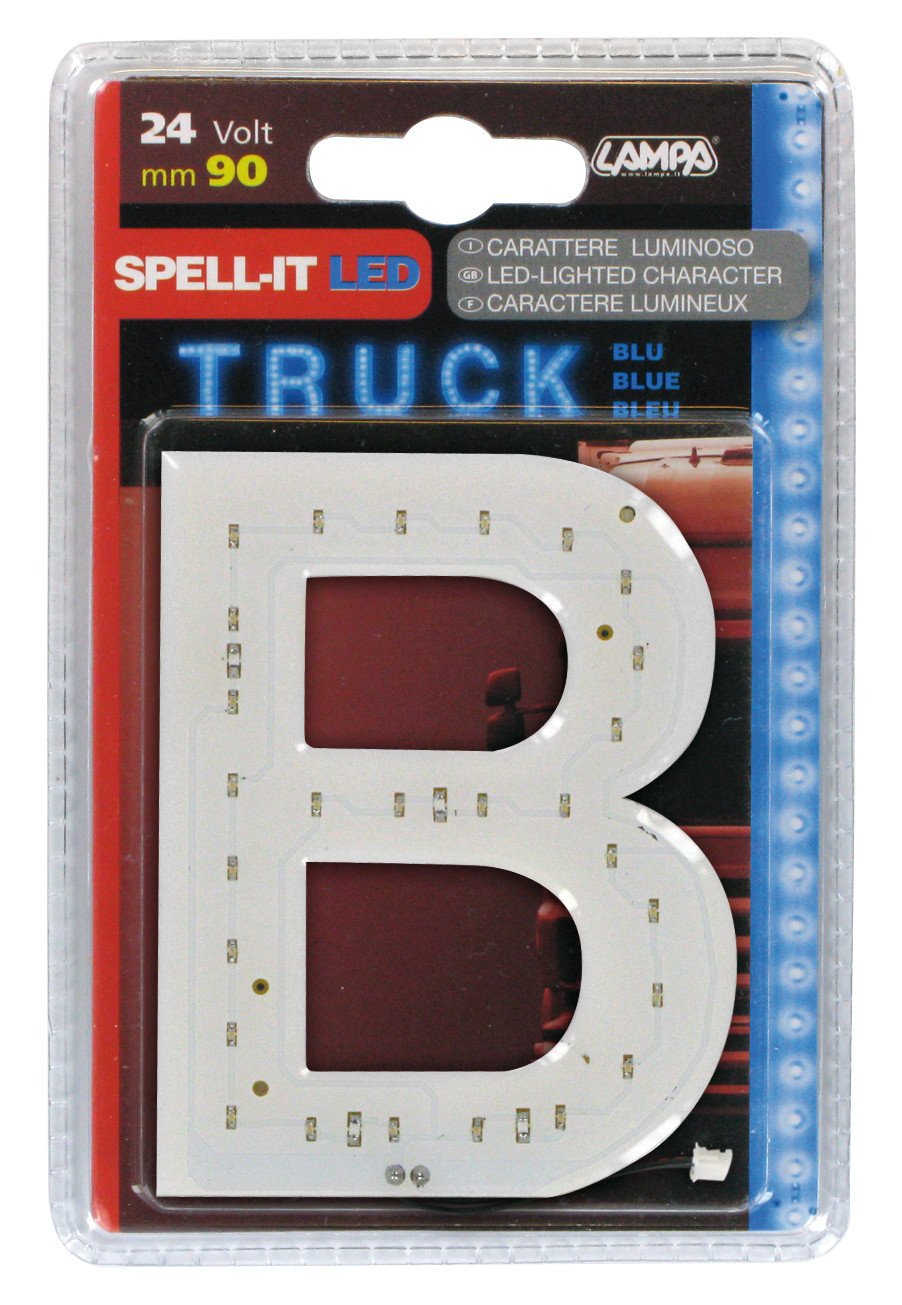 Lampa Spell-It LED SMD 90 mm 24V - Blu lettera B