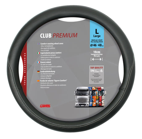 Lampa Club, coprivolante in Skeentex - L -  46/48 cm - Nero 98847