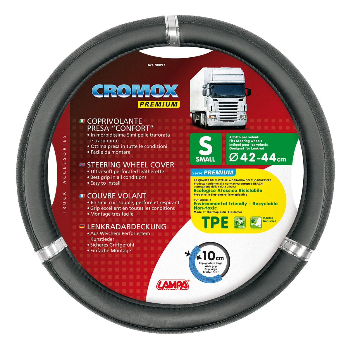 Lampa Cromox Steering Wheel Cover in Perforated Skeentex S Ø 42-44 cm