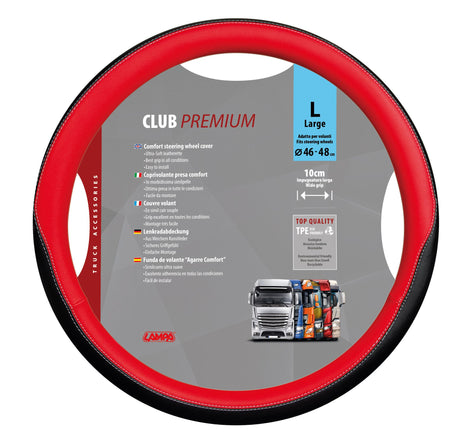 Lampa Club, coprivolante in Skeentex - L -  46/48 cm - Rosso 98911