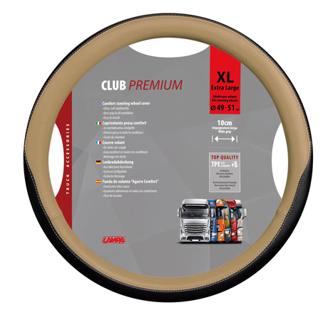 Lampa Club, coprivolante in Skeentex - XL -  49/51 cm - Beige 98916