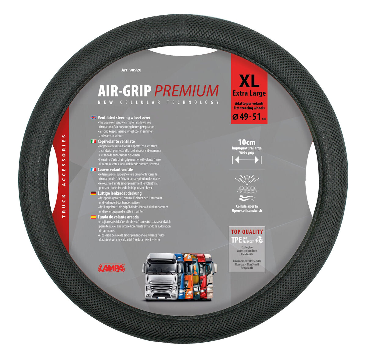 Lampa Air-Grip, coprivolante ventilato - XL -  49/51 cm 8920 98920