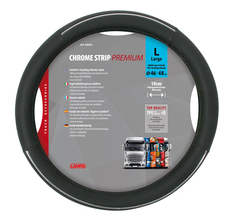 Lampa Chrome Strip, coprivolante in Skeentex - L -  46/48 cm 98923