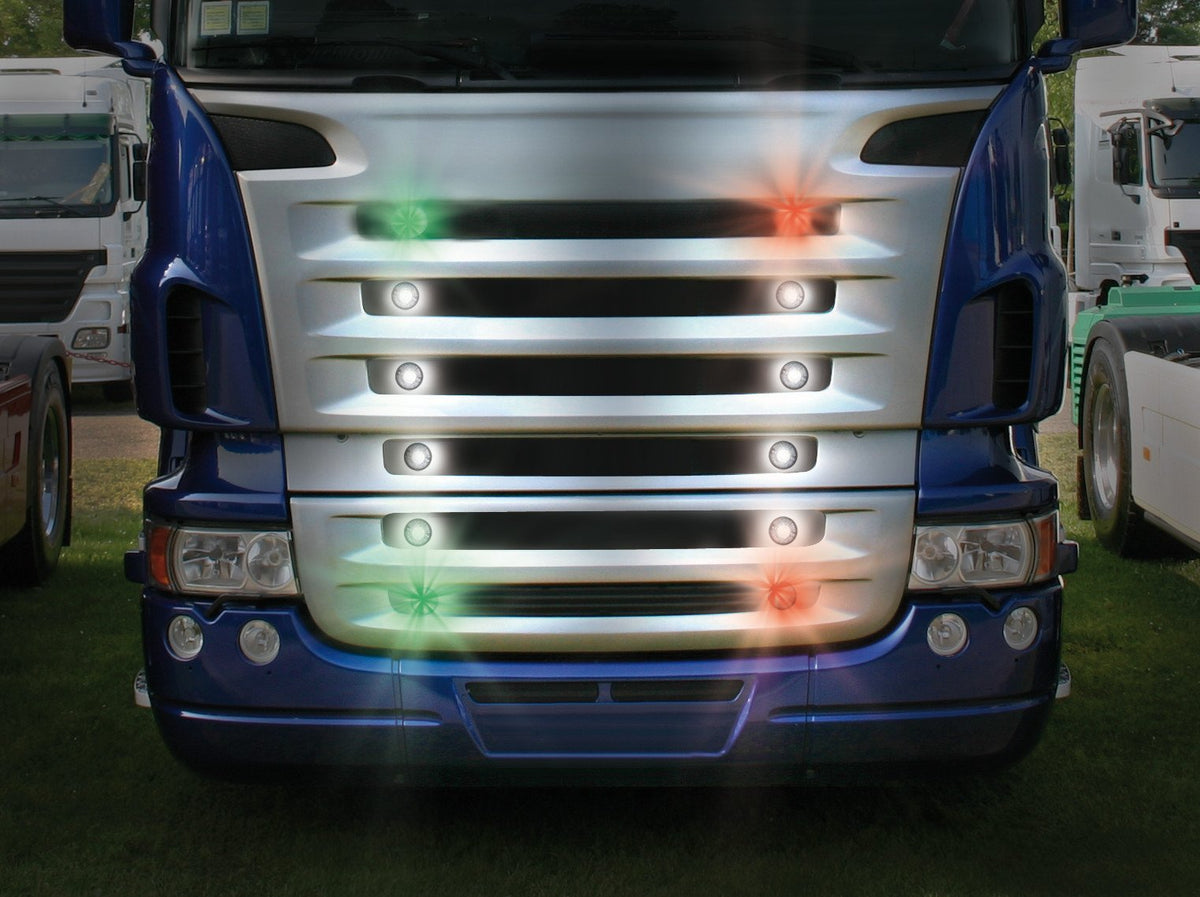 Lampa Coppia Luci Decorative a LED 24V Verde per Camion