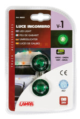 Lampa Coppia Luci Decorative a LED 24V Verde per Camion