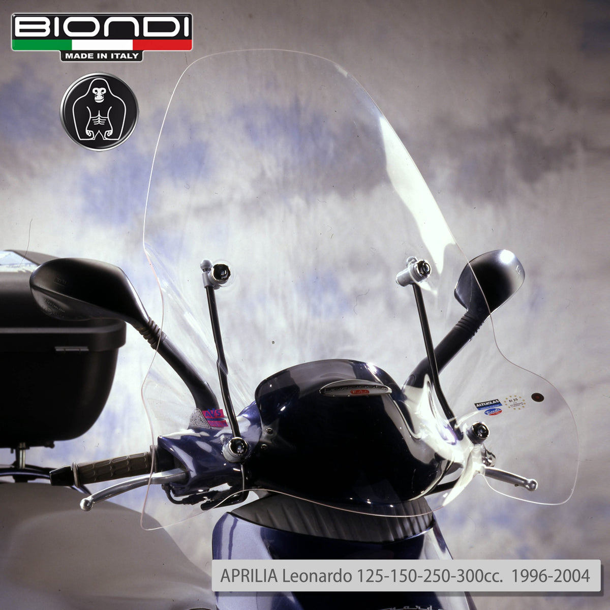 Biondi Parabrezza Club Trasparente Aprilia Leonardo 125/150/250/300 - Solo Schermo