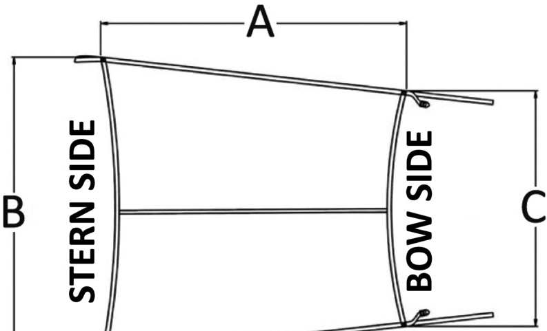 Toldo extensible Oceansouth negro T-Top - Ajustable 210/210/150 cm