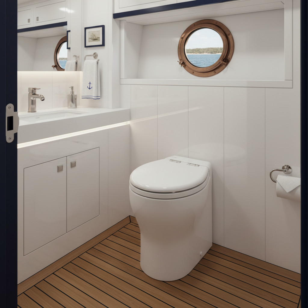 Inodoro marino eléctrico Tecma Elegance 2G 24V Touch Eko