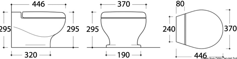 Inodoro marino eléctrico Tecma Nano de 24 V