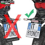 Biondi Portatarga Alluminio Nero Moto Guzzi V100 Mandello / Stelvio / V85TT