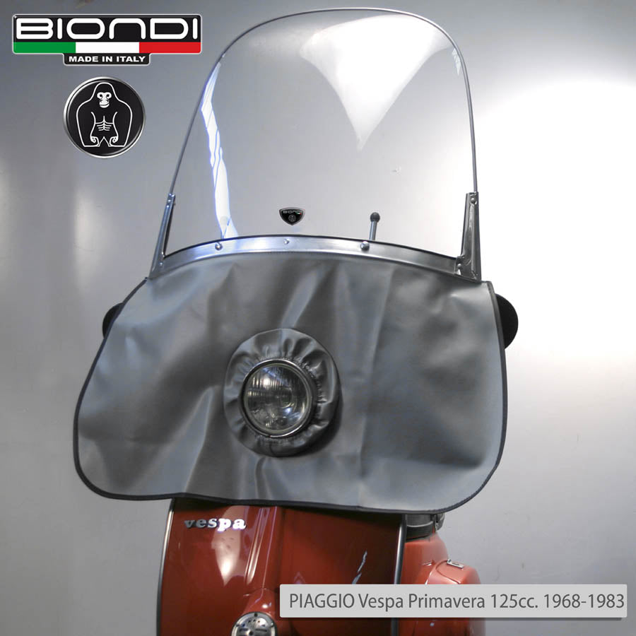 Biondi Maestrale Parabrezza Vintage Trasparente con Stecche Alluminio - Ciclomotori, Vespa, Lambretta