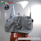 Biondi Maestrale Parabrezza Vintage Trasparente con Stecche Alluminio - Ciclomotori, Vespa, Lambretta