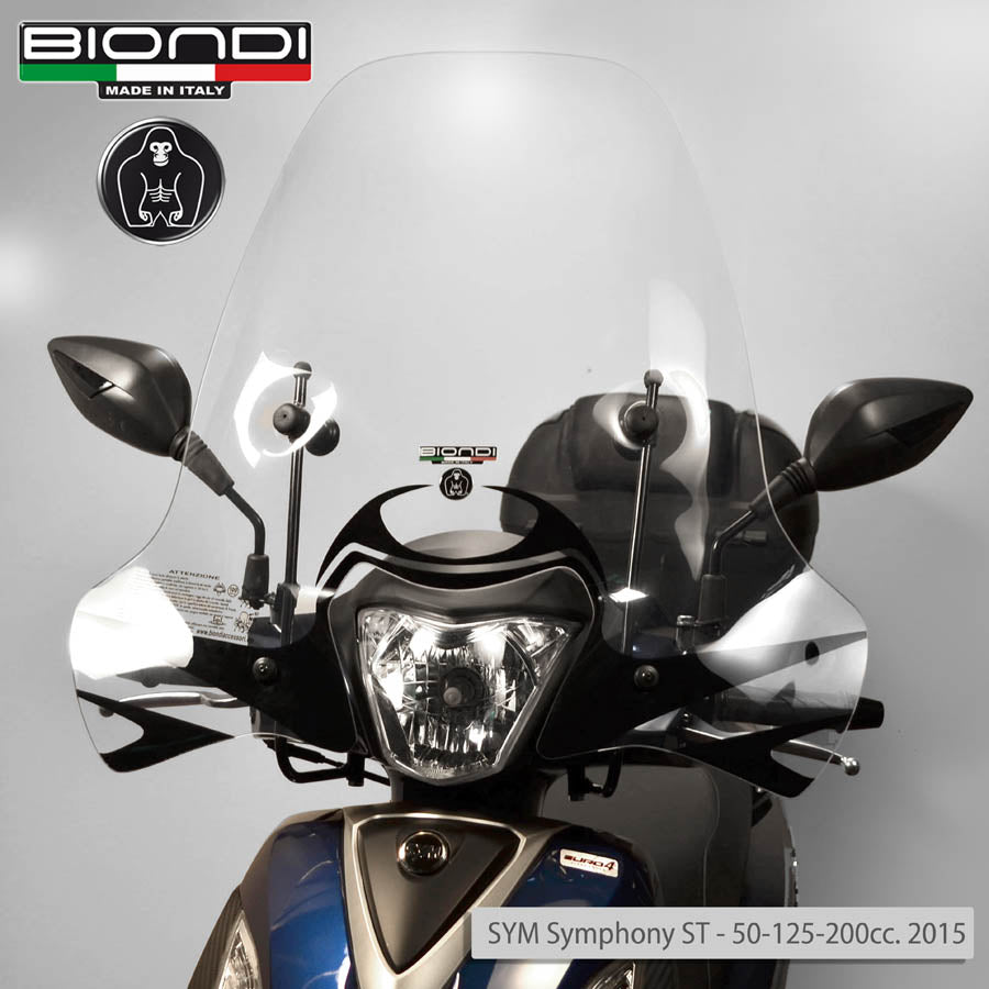 Biondi Parabrezza Club Honda SHi 300 2007-2010 Trasparente con Attacchi