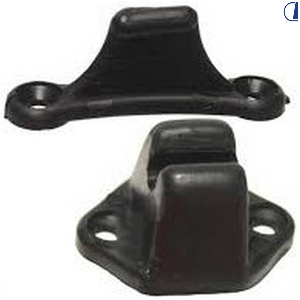 Set fermaporta in plastica nero a trapezio per camper