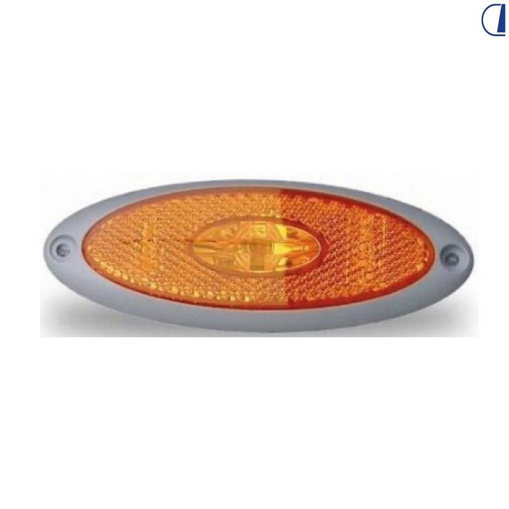Di-Tec Luce laterale di posizione con cornice grigia e connettore IP