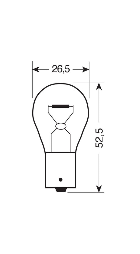 Osram Lampadina 12V Diadem - PR21W - 21W - BAW15s - 1 pz - Blister - Rosso