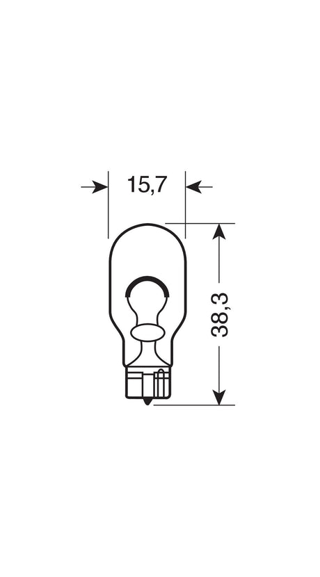Lampa 12V Lampada con zoccolo vetro - W16W - 16W - W2,1x9,5d - 2 pz - D/Blister 58099