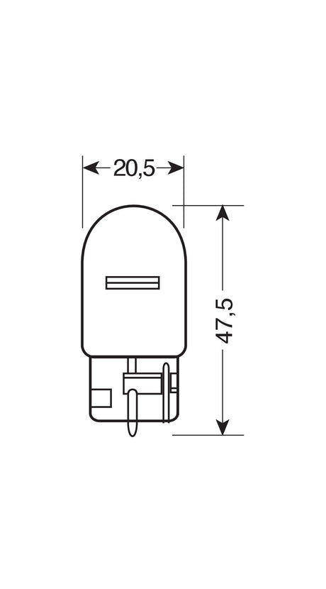 Lampa 12V Lampada con zoccolo vetro WY21W 21W W3x16d 2 pz D/Blister Arancio 58100