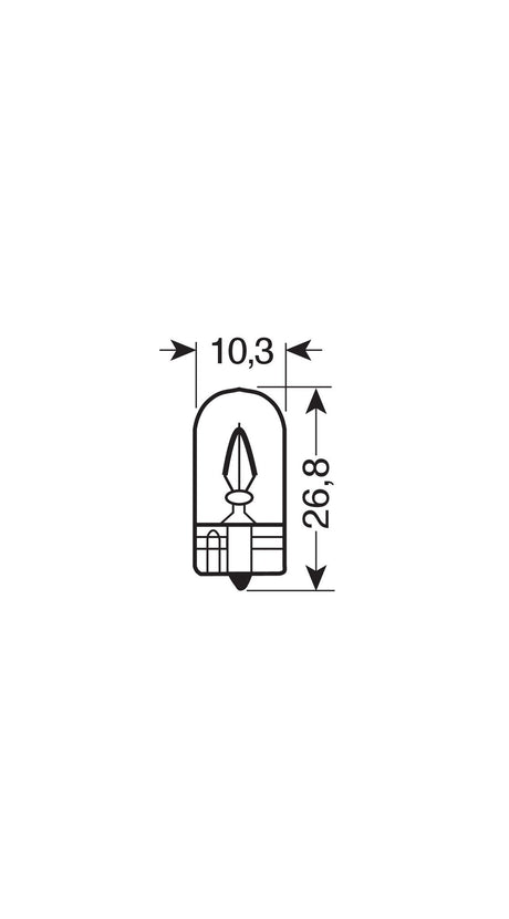 Pilot 12V Blue Dyed Glass, Lampada zoccolo vetro W5W 5W W2,1x9,5d 2 pz D/Blister