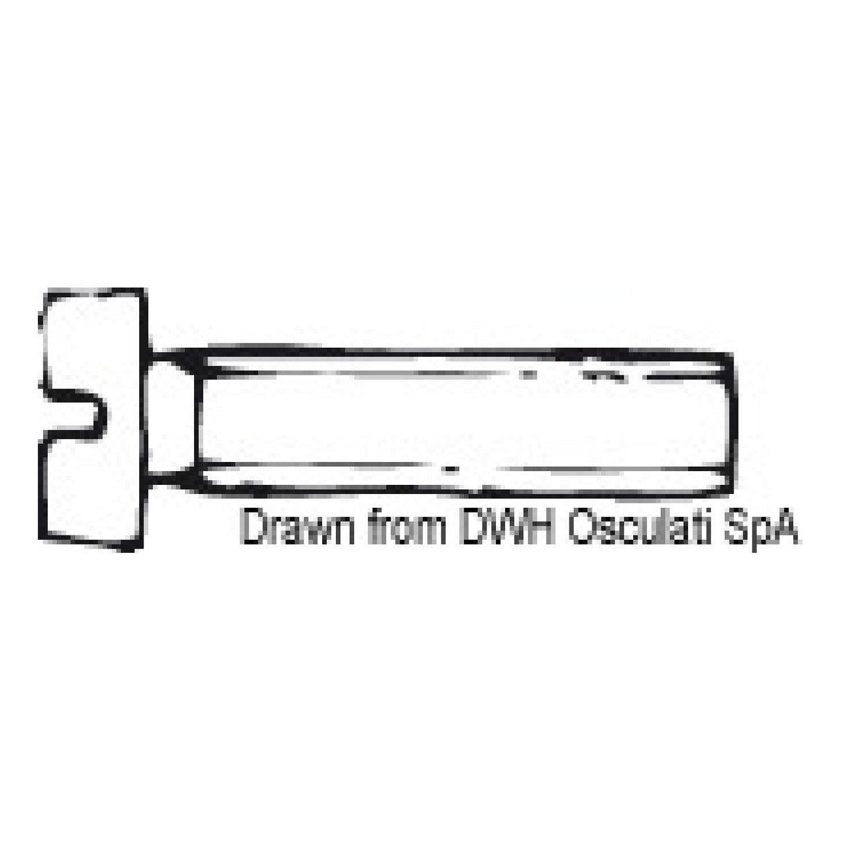 Osculati Viti testa cilindrica interamente filettata, taglio a cacciavite, UNI 6107 DIN 84 A2-84-03X012